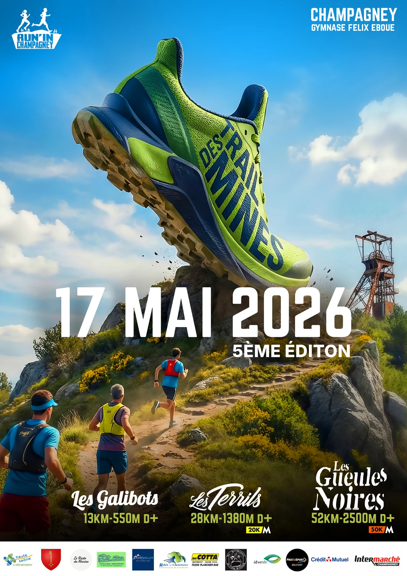 Affiche officielle du Trail des Mines 2026